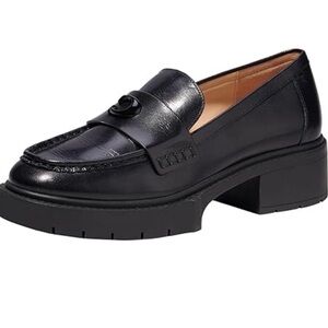Coach Leah Loafer Black Leather $250 Size 11